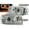 Tuning-tec PREDNÉ SVETLOMETY ANJELSKÉ OČI CHROME pasujú na VW POLO 6N 10,94-09,99