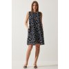 Happiness İstanbul Women's Black Ecru Patterned Summer Bell Dress čierna 36 Happiness İstanbul 8496160757878