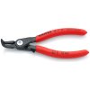 Precízne kliešte na poistné krúžky 130 mm so špičkami 0,9 mm vyhnuté KNIPEX 08057