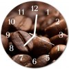 Nástenné sklenené hodiny Zrnková káva fi 30 cm