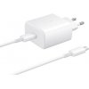 EP-TA845EWE + EP-DW767JWE Samsung Quickcharge 45W Cestovní nabíječka White (OOB Bulk)