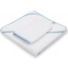 Detská froté osuška s kapucňou New Baby BASIC 80x80 bielo-modrá