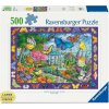 Puzzle Ravensburger 500 väčších dielikov Motýlí dom