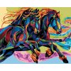 ZUTY Maľovanie podľa čísel - FAREBNÉ BEŽIACE KONE Rámovanie: vypnuté plátno na rám, Rozmer: 40x50 cm