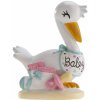 Nejedlá dekorácia na Tortu -Bocian Baby 10cm
