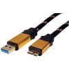 Roline 11028878 USB 3.0 SuperSpeed USB 3.0 A(M) -> micro USB 3.0 B(M), 0,8m, černý