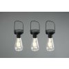 TRIO Reality R35146132 CAMPUS závesné solárne svietidlo 3-set SMD LED 3x0,1W IP44 súmrakový senzor, čierna matná