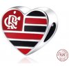 Charm Sterlingové stříbro 925 Brazílie, Rio de Janeiro, CR Flamengo, přívěsek na náramek cestování
