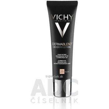 Vichy Dermablend 3D Correction vyhladzujúci korekčný make-up SPF25 55 Bronze Corective Resurfacing 30 ml