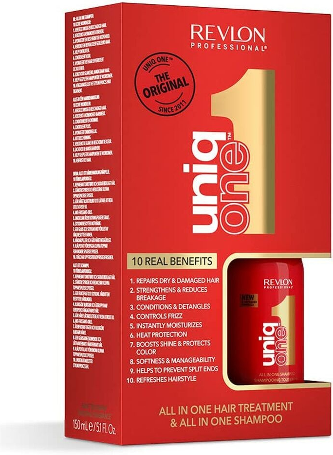 Revlon Professional Uniq One bezoplachová péče na vlasy Uniq One 150 ml + bezoplachová péče na vlasy Uniq One 50 ml darčeková sada