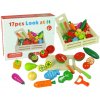 LEAN TOYS Drevená sada na krájanie ovocia a zeleniny