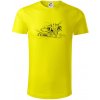 Mačka tvár kresba - Tričko z organickej bavlny - 3XL ( Citrónová )