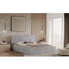 Posteľ BACOLI 160x200 svetlosivá s úložným priestorom