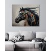 ZUTY Obrazy na stenu - Čierny indiánsky kôň Rámovanie: vypnuté plátno na rám, Rozmer: 80x100 cm