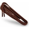 Okrúhle hnedé voskované šnúrky do topánok 75cm