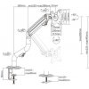 GEMBIRD Držiak monitora na stôl MA-DA1-02, naklápací, až do 32” a 8kg, čierny (MA-DA1-02)