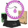 Sada masážní hula hoop HMS HHW12 PLUS Size se závažím a zeštíhlujícího pásu BR163 fialová