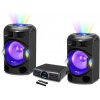 Reproduktor AKAI, Dual speaker system Y3, párty, Bluetooth, 3 x mikrofon, dálkový ovladač, LED světelné efekty, 400 W RMS
