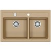 Alveus ATROX 50 Beige 55 1132000 - Drez Granitový 790x500mm, vanička 390x340x195mm, 300x340x195mm