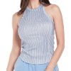 Lucky in Love Tech Performance Architect Stripe Tank - placid