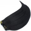 Clip in maxi set 43cm pravé ľudské vlasy - REMY 140g - čierna