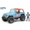 Bruder Modré auto jeep s řidičem