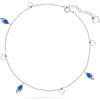 Retiazka na nohu modrý so Swarovski Elements Tilo BA2201SA Sapphire