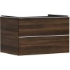 Hansgrohe Xelu Q Umývadlová skrinka, 50x78x55 cm, 2 zásuvky, tmavý orech/matná biela 54077700-HG