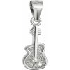 Strieborný prívesok gitara so zirkónmi 14036.1 crystal