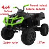 Joko Veľká Elektrická štvorkolka 4x4 XL ATV diaľkové ovládanie kožené sedadlo penové kolesá rádio USB čierna