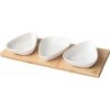 Podnos servírovací bambus 28 cm 3 misky/slza 100035425