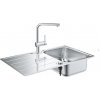 GROHE Minta SADA Páková drezová batéria + drez, vyťahovacia sprška,kef.supersteel 31573SD1 GRO 31573SD1