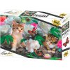 PRIME 3D Puzzle Mačiatka medzi pivonkami 1000 dielikov