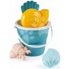 Vedro set s mušľou a krabom Beach Écoiffier 2 formičky s krhličkou a lopatkou 6 dielov (výška 17 cm) od 18 mes