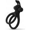 Easytoys Share Ring Double Vibrating Cock Ring with Rabbit Ears Black