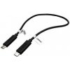 Kabel USB 2.0 kabel, microUSB B(M) - microUSB B(M), 0,3m, OTG, černý