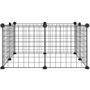 Klietka pre hlodavca vidaXL 8-panelová klietka pre domáce zvieratá čierna oceľ 35 x 35 cm