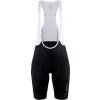 Dámske krátke cyklistické nohavice so šľapkami CRAFT ADV Endur Bib black/white M