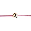 Šnúrkový minimalistický Glosery náramok s bežcom - bežkyňou, chirurgická oceľ, šnúrka 1mm Obvod zápästia: S 16-17 cm, Šnúrka: červená, Prvky: strieborné - bežec
