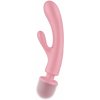Multifunkčný vibrátor Satisfyer Triple Lover ružový, vibrátor na bod G a klitoris a masážny prístroj