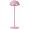 LUCIDE 15500/02/66 JOY vonkajšia dotyková stolná lampička LED V320mm 1,5W/190lm 3000K IP54 ružová, nabíjateľná batéria, USB kábel