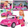 Bábika Simba Evi Love s príslušenstvom a kabrioletovým autom 24 cm