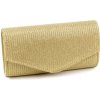 Kabelka - listová kabelka s lurexom zlatá 1ks