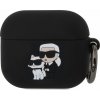 Karl Lagerfeld 3D Logo NFT Karl and Choupette Silikónové Puzdro pre AirPods 3 Black