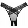 Allure Crotchless Desire Panty Black