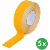 Protišmyková páska pre mokré prostredie, 50 mm x 18,3 m, balenie 5 ks, vodeodolná, žltá