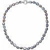 Evolution Group Perlový náhrdelník z pravých riečnych perál modrý 22027.3