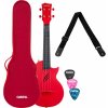 Cascha Carbon Fiber Koncertné ukulele Červená