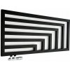 Regnis Kreon Zenit, vykurovacie teleso 1400x550 mm, 678W, čierna matná, KZ140/55/BLACK