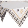Vianočné prestieranie zdobené snehovými vločkami Šírka 85 cm | Dĺžka 85 cm biela